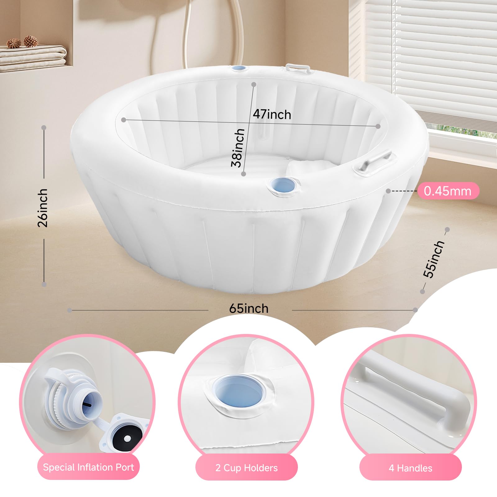 Piscina de Nacimiento Premium Malvavisco Multifuncional para Relajación y Natación