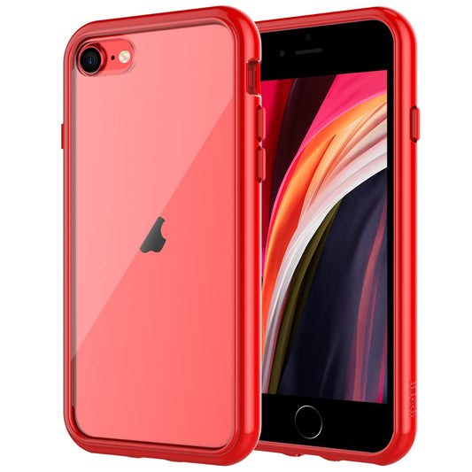 JETech Funda para iPhone SE 3/2 (Modelo 2022/2020), iPhone 8 iPhone 7, Anti-Amarillo Anti-Choques y Anti-Arañazos (Rojo)