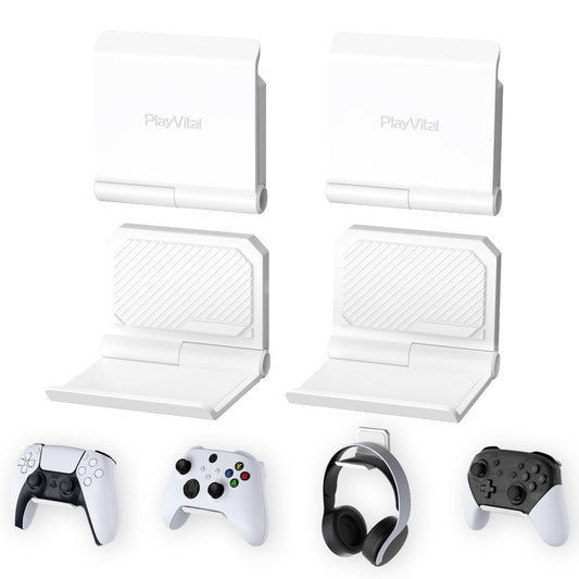 Soporte Plegable Blanco Playvital 4 en 1 para PS5/4, Xbox Series X/S, Switch Pro y Auriculares Pulse 3D