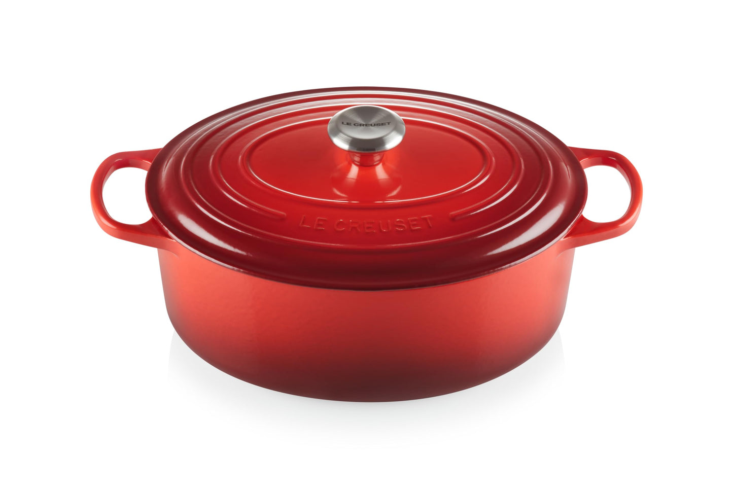 Le Creuset - Cacerola ovalada de hierro fundido esmaltado, 31 cm, 6,75 qt, color cereza
