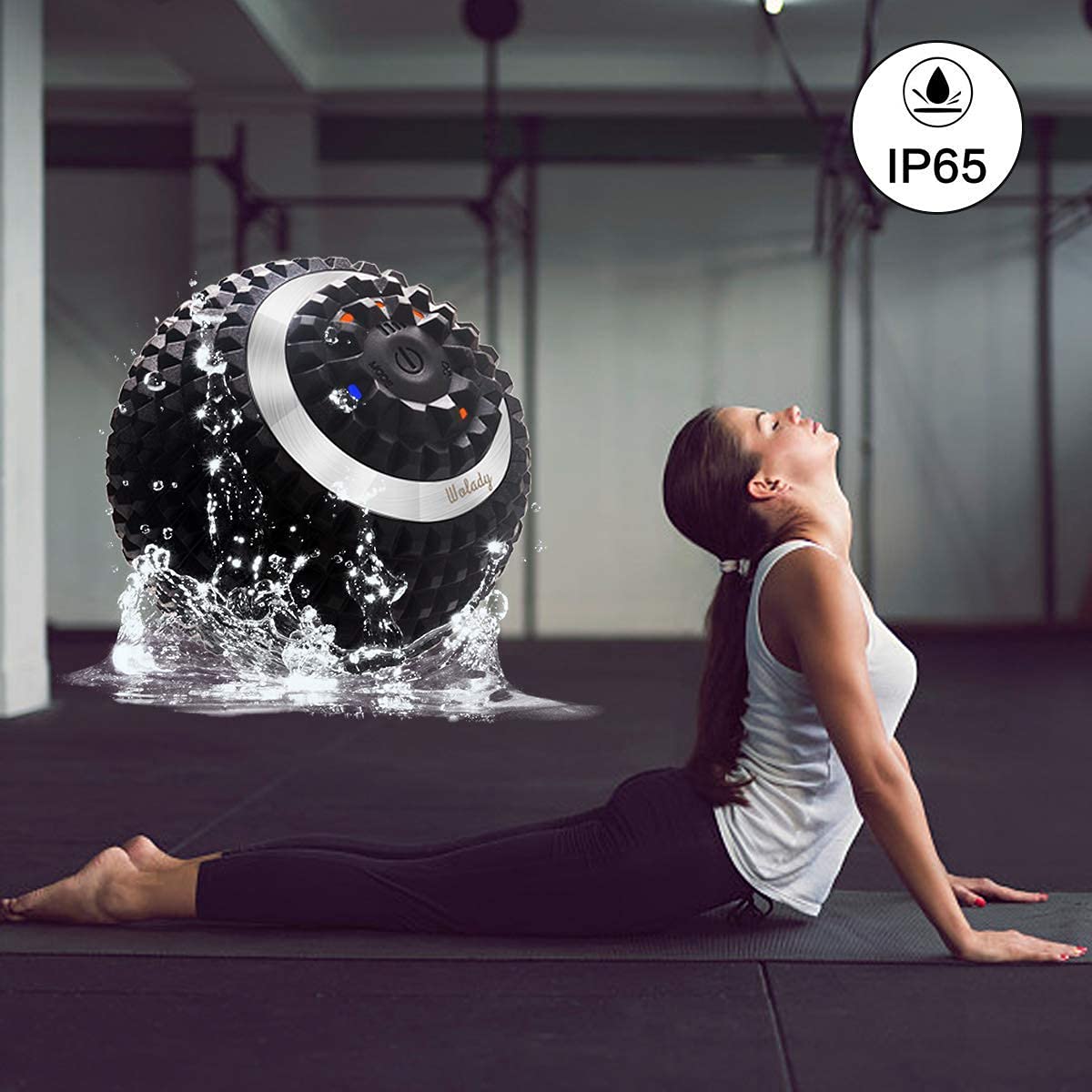 Bola de Masaje Vibratoria Wolady Alta Intensidad Lavable Recargable para Fitness y Yoga