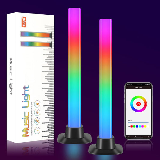 CANMEIJIA Luces Led Para TV Modo RGB, Luz Led Para Cuarto 2 Piezas, 4 Modos De Música + 10 De Escena, 16 Millones De Colores, Cronometrado, Utilizado En Sala De Juegos, Computadora De Escritorio