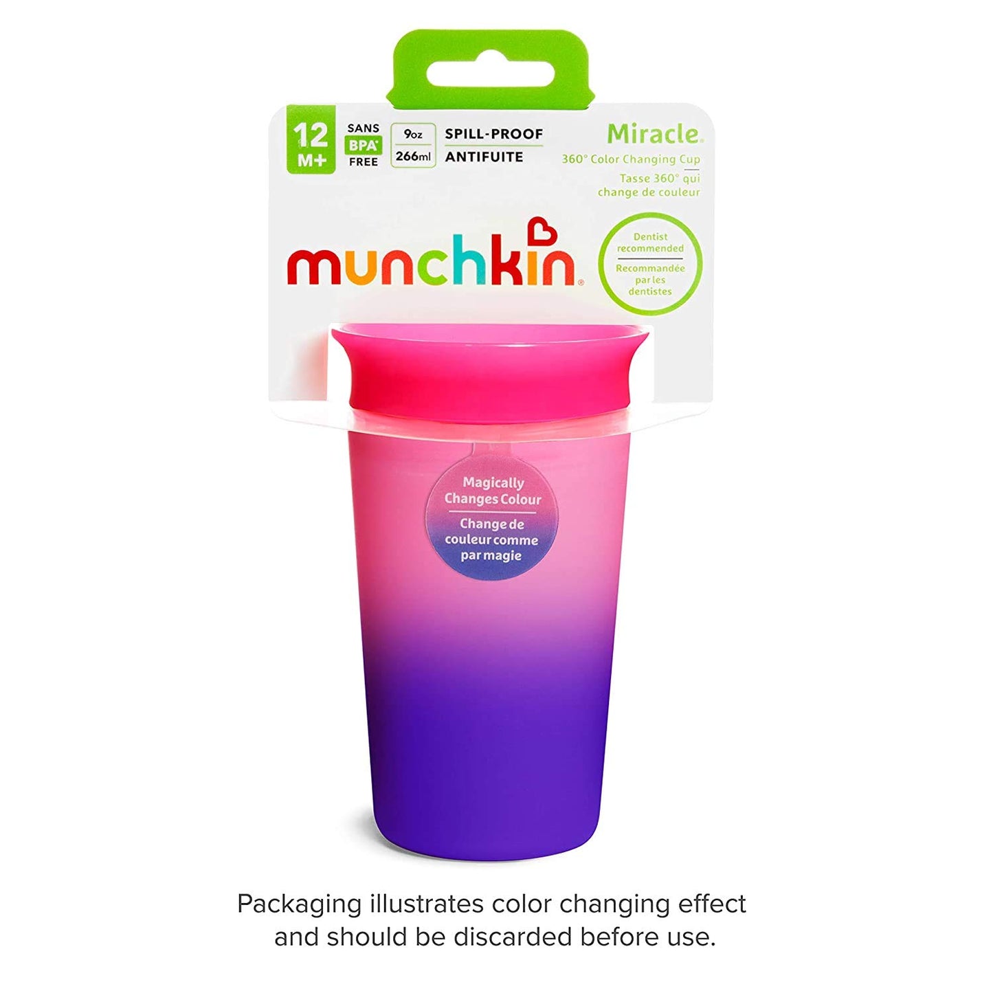 Munchkin 44123: Taza para sorber Miracle de 9 onzas, 1 paquete (surtido)