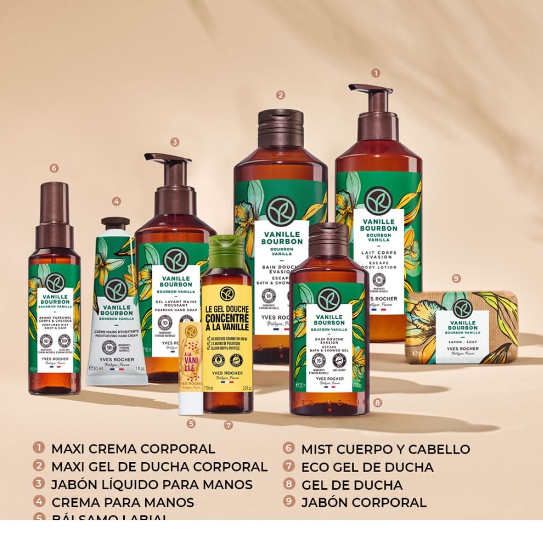 Yves Rocher DUO PACK Gel de ducha aroma VAINILLA: 2 Geles de ducha de 400 ml C/U