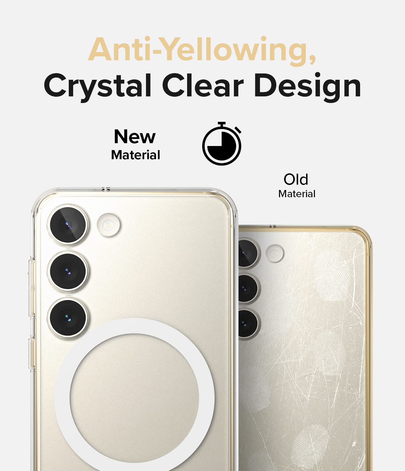 Funda Magnética Antihuellas Ringke Fusion Matte Clear para Samsung Galaxy S23 5G