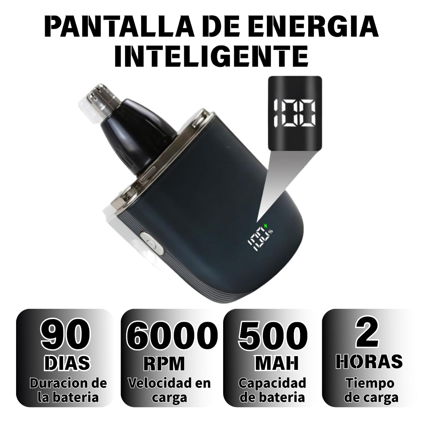 ETRTNVB 6 En 1 Recortadora De Vello Nasal Recargable, Afeitadora Electrica Hombre Nariz, Depiladora De Nariz Y Orejas, USB Recargable, Pelo De La Nariz/barba/cabello/cejas/axilas/piernas