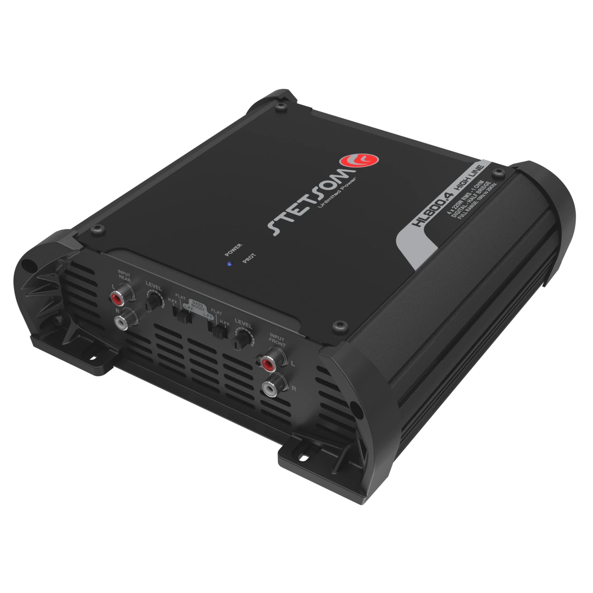 Amplificador Multicanal Stetsom Negro 800 Vatios RMS 1 Ohmios Para Coche