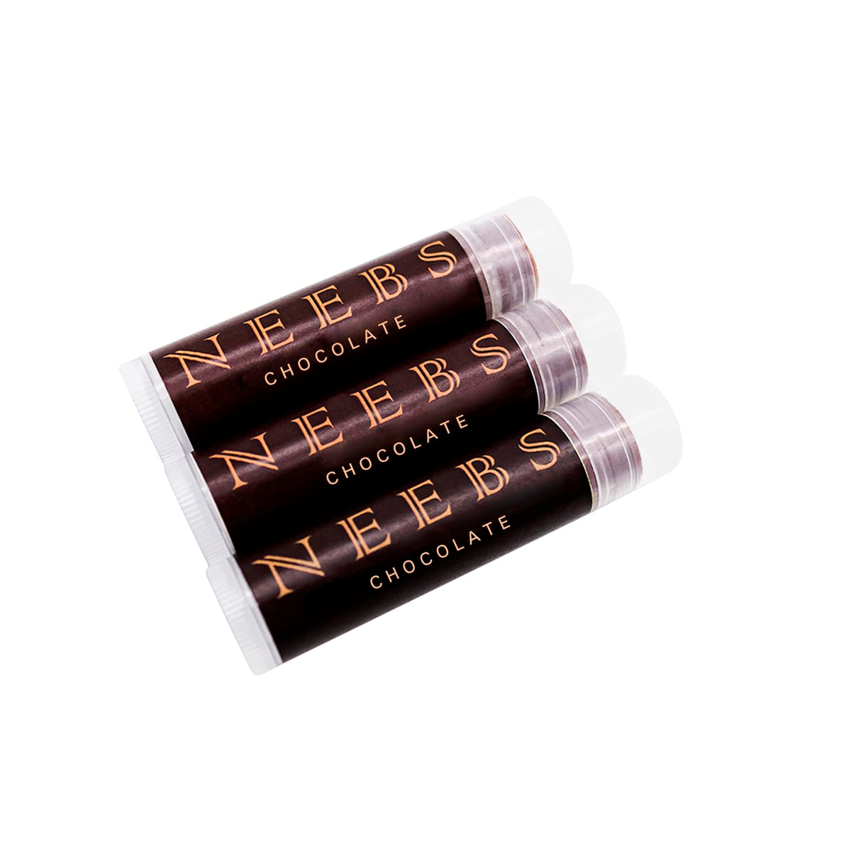 NEEBS | Bálsamo Labial Natural de Chocolate| 3pack de 4.5g c/u | Intensa humectación | Ingredientes 100% naturales | Artesanal