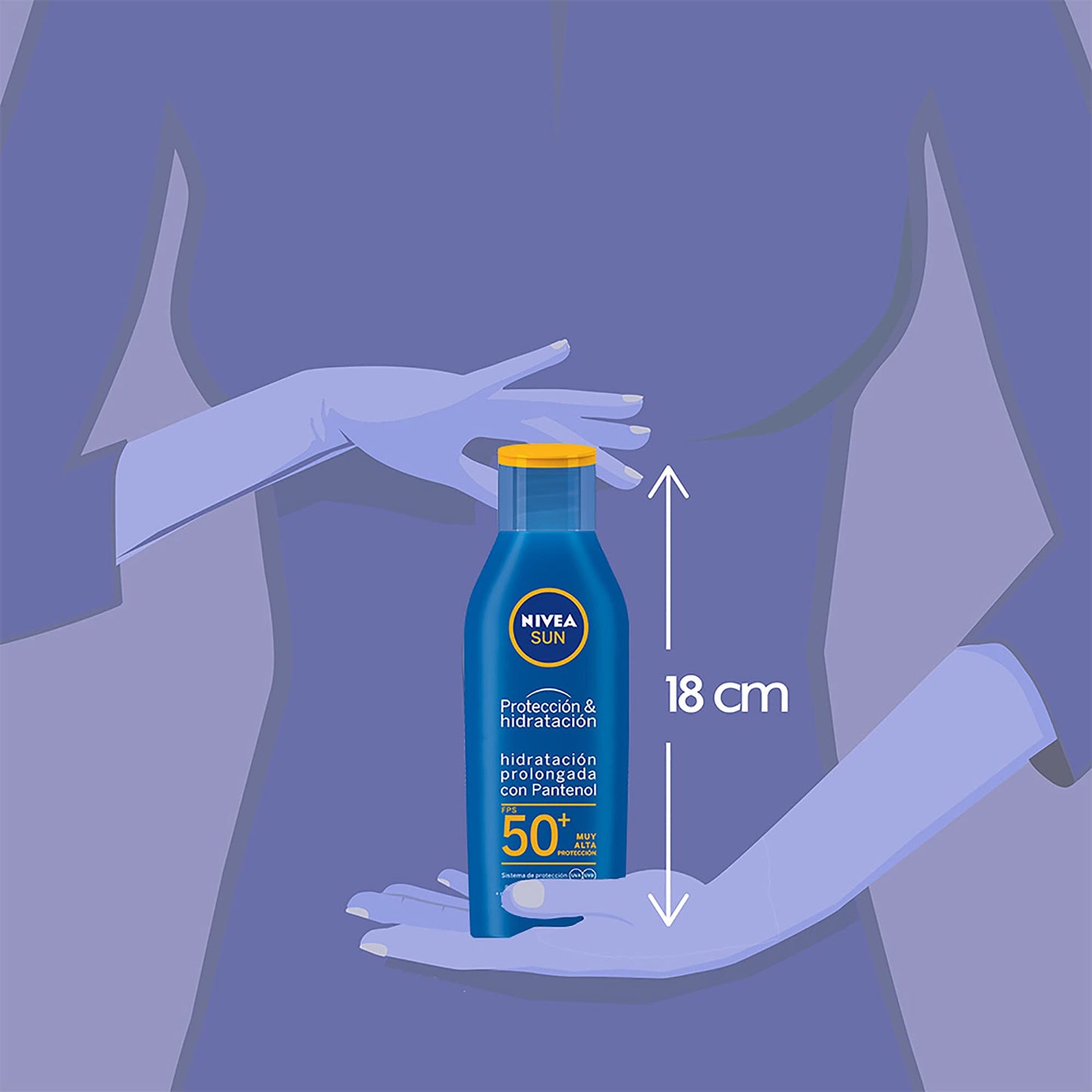 Kit Nivea Sun Protector Solar Hidratante Fps 50+ Protect & Moisture, 200ml + Nivea Sun Protector Solar Facial Control De Brillo Fps 50+, 50ml