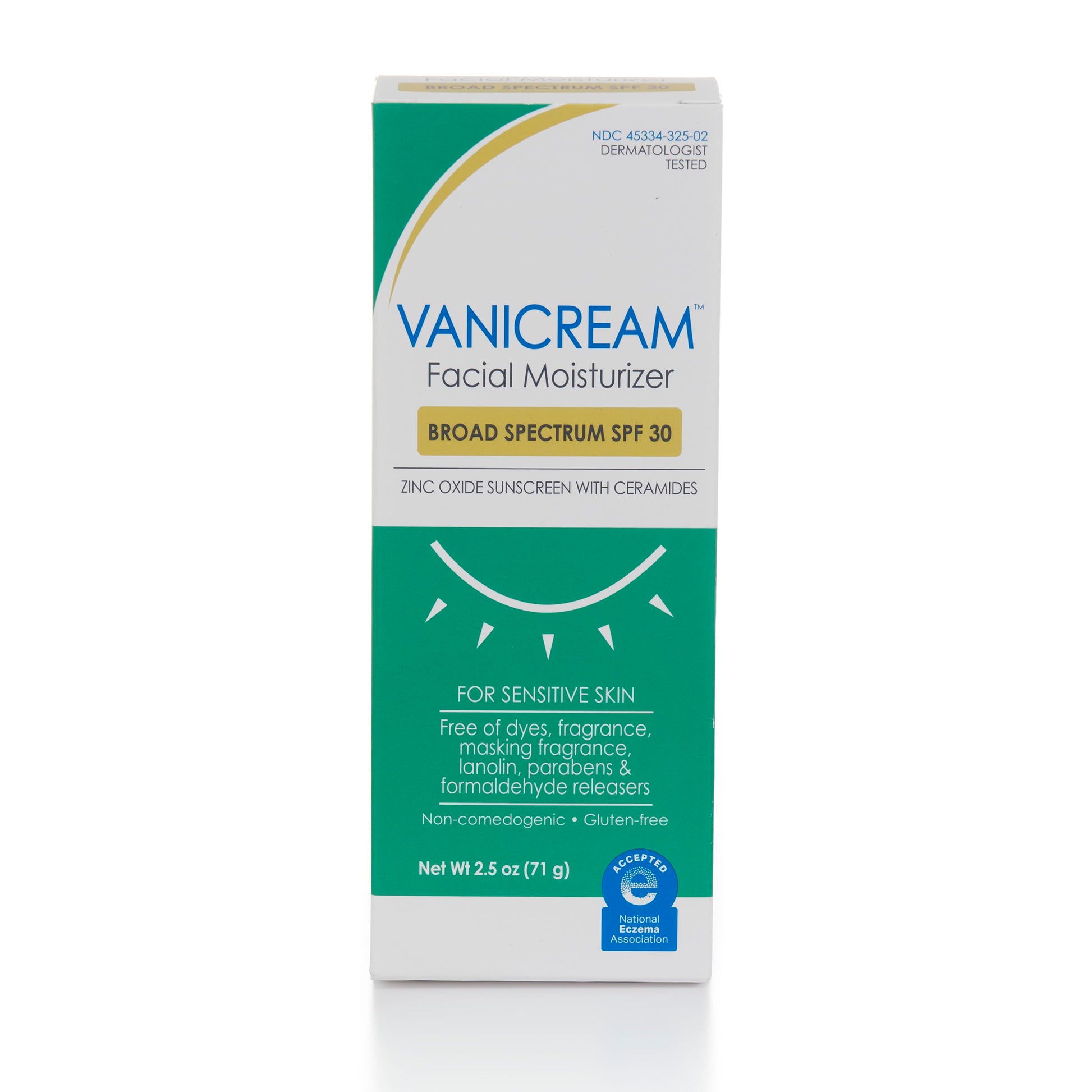 Vanicream Facial Moisturizer with SPF, 2.5 Ounce