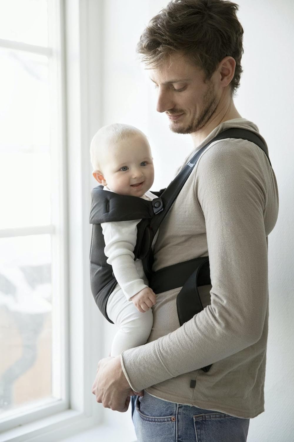 Babybjorn - Mini portabebés, Algodón, Negro