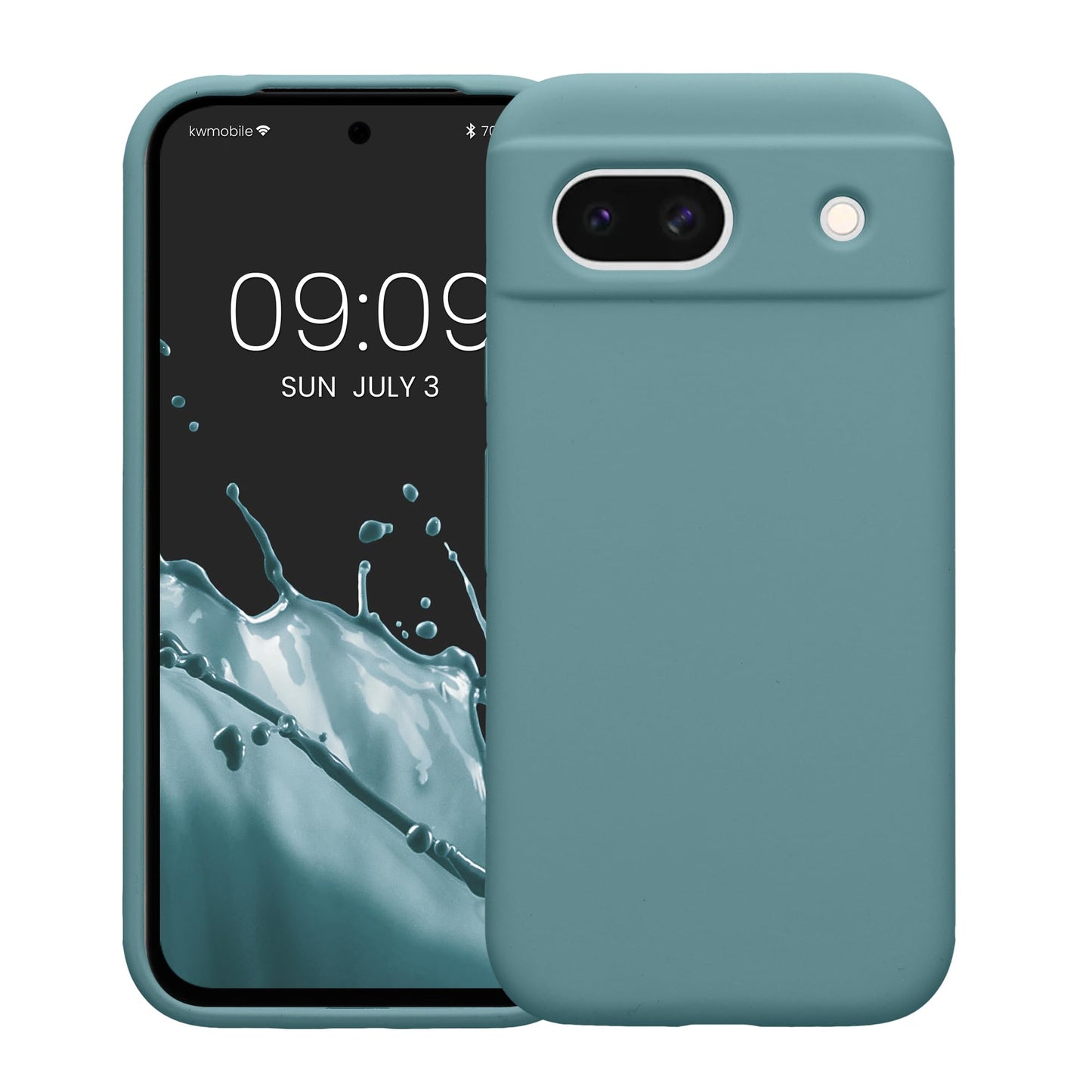 kwmobile Carcasa Compatible con Google Pixel 8a Funda - Case TPU y Silicona antigolpes - Apto Carga inalámbrica - Noche ártica