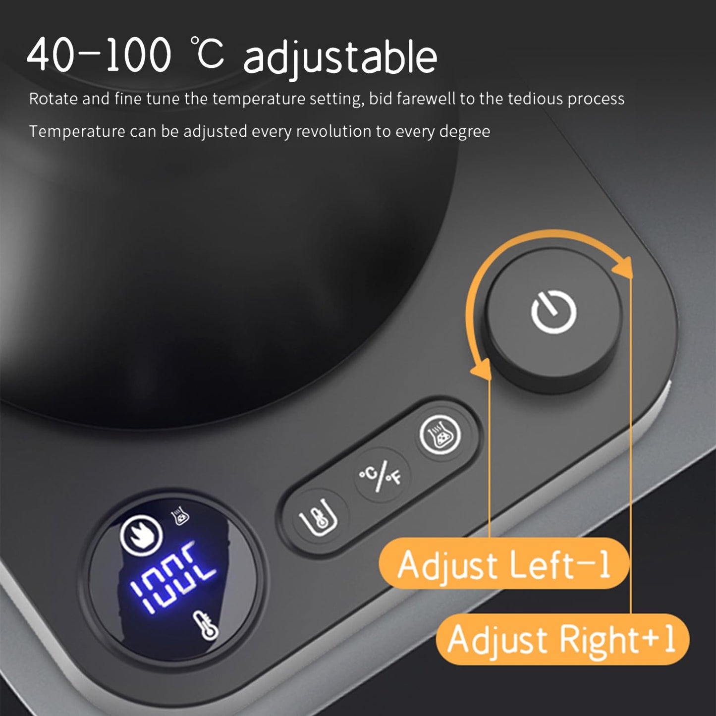 HWCMJY Hervidor eléctrico con cuello de cisne 1200W Caldera de agua potente y rápida Acero inoxidable Control de temperatura NTC interno Pantalla LCD Apagado automático 0.9L café y té Hervidor