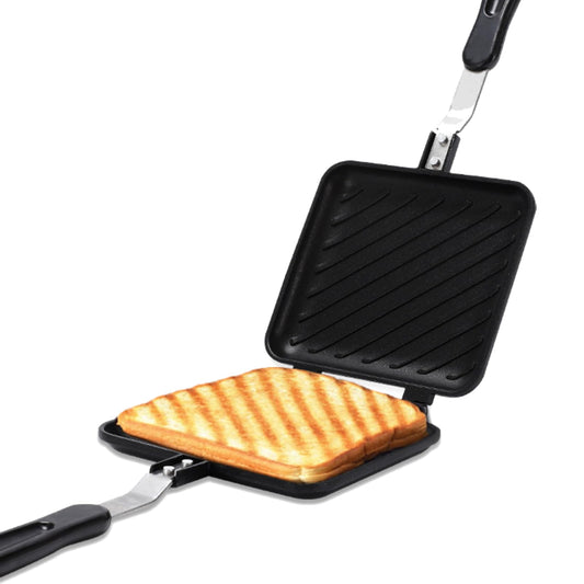 CHICIRIS Sandwichera caliente, sandwichera antiadherente, tostadora, sartén, prensa de panini de doble cara, sandwichera, patrón de cuadrícula