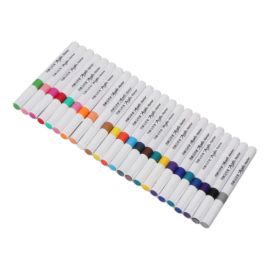 Marcadores Acrílicos UBEF 24 Colores de Tinta a Base de Agua para Pintura de Bricolaje