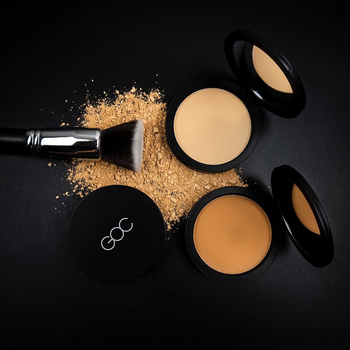 GOC, Polvo compacto mineral, Ultramineral Pressed Powder, Cobertura media/Completa, Textura Ultra suave, Para todo tipo de piel, Acabado matte, Efecto porcelana, AGUP300