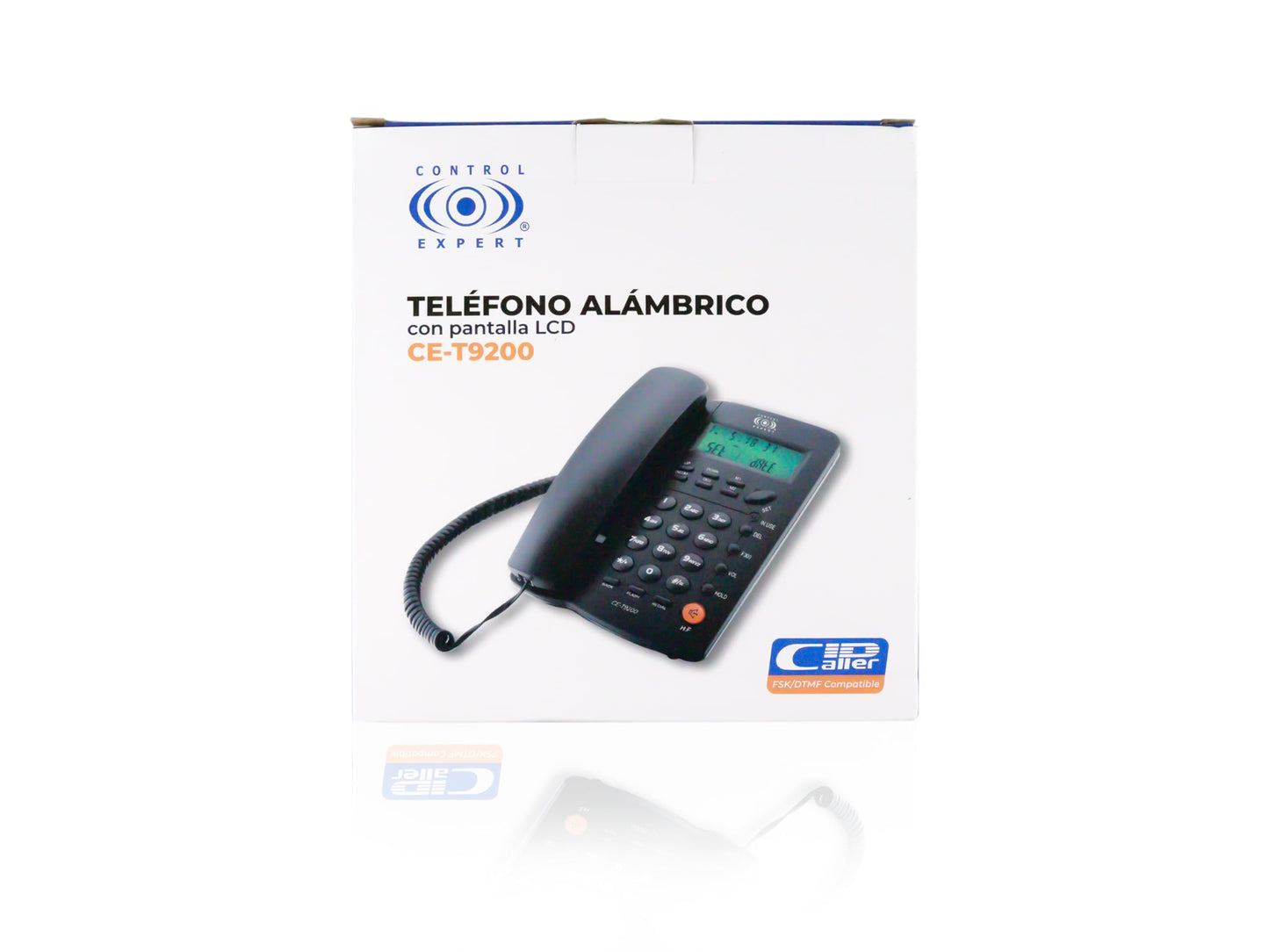 CONTROL EXPERT Teléfono Alámbrico de Casa con Identificador de Llamadas, Manos Libres y Calculadora | Teléfono Fijo Moderno para Oficina, Negocio u Hotel | Diseño Compacto y Funcional