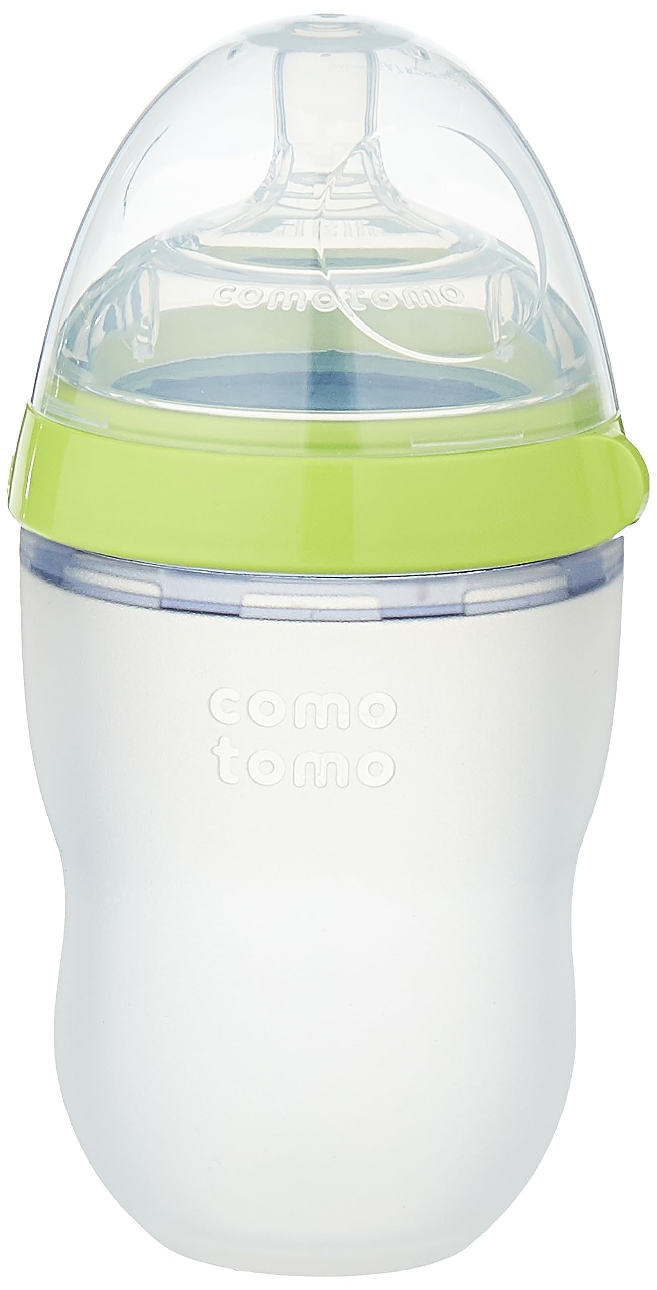 Biberon de silicona de 250 ml, anillo de color verde