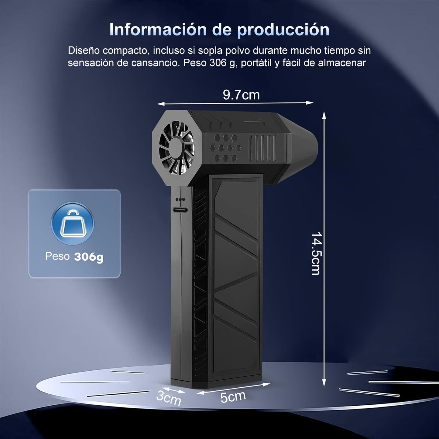 Colector de Polvo Eléctrico de Aire 130000 RPM, Plumero eléctrico inalámbrico, Ajustable en 3 posiciones, Plumero de Aire Adecuado para limpiar ordenadores, coches y muebles