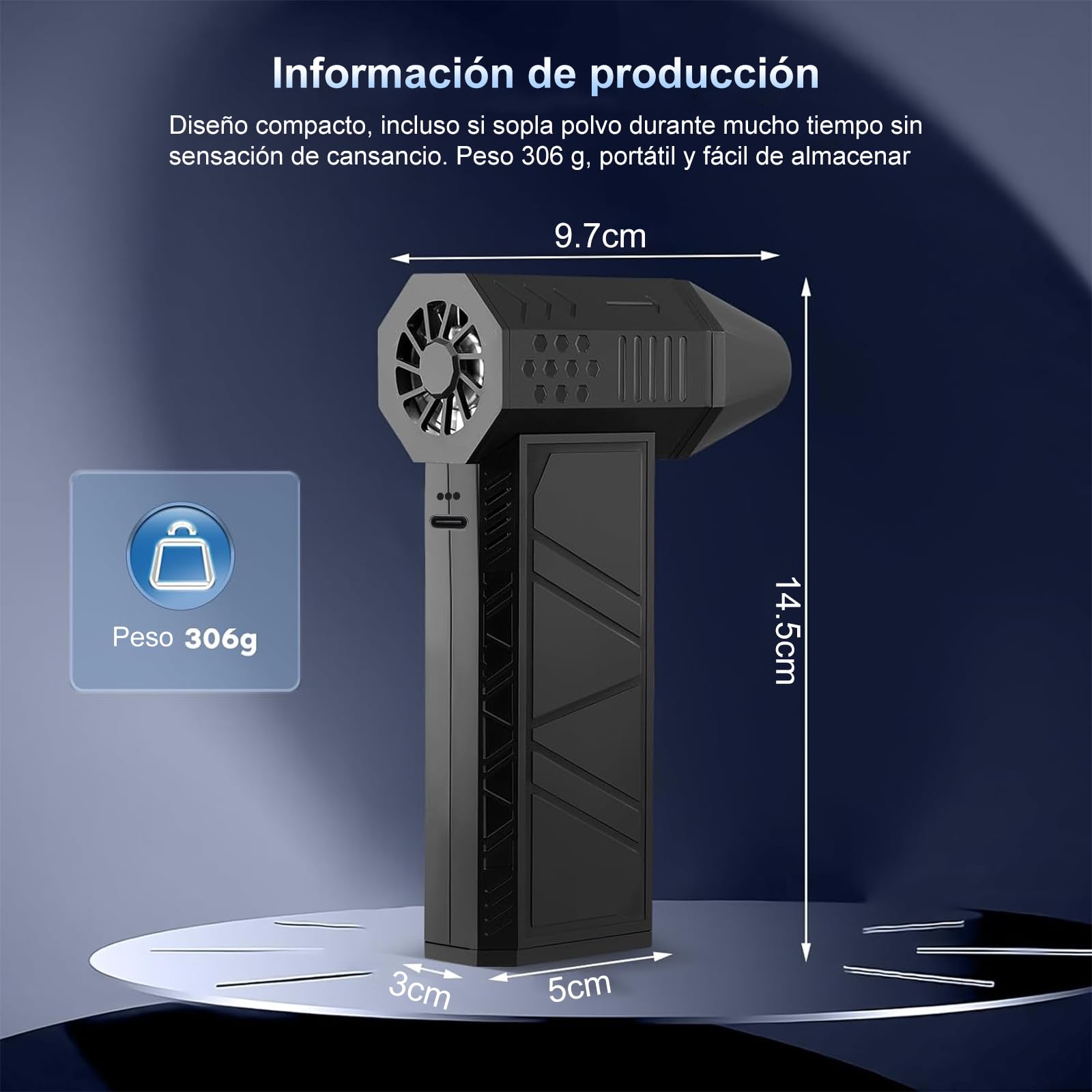 Colector de Polvo Eléctrico de Aire 130000 RPM, Plumero eléctrico inalámbrico, Ajustable en 3 posiciones, Plumero de Aire Adecuado para limpiar ordenadores, coches y muebles
