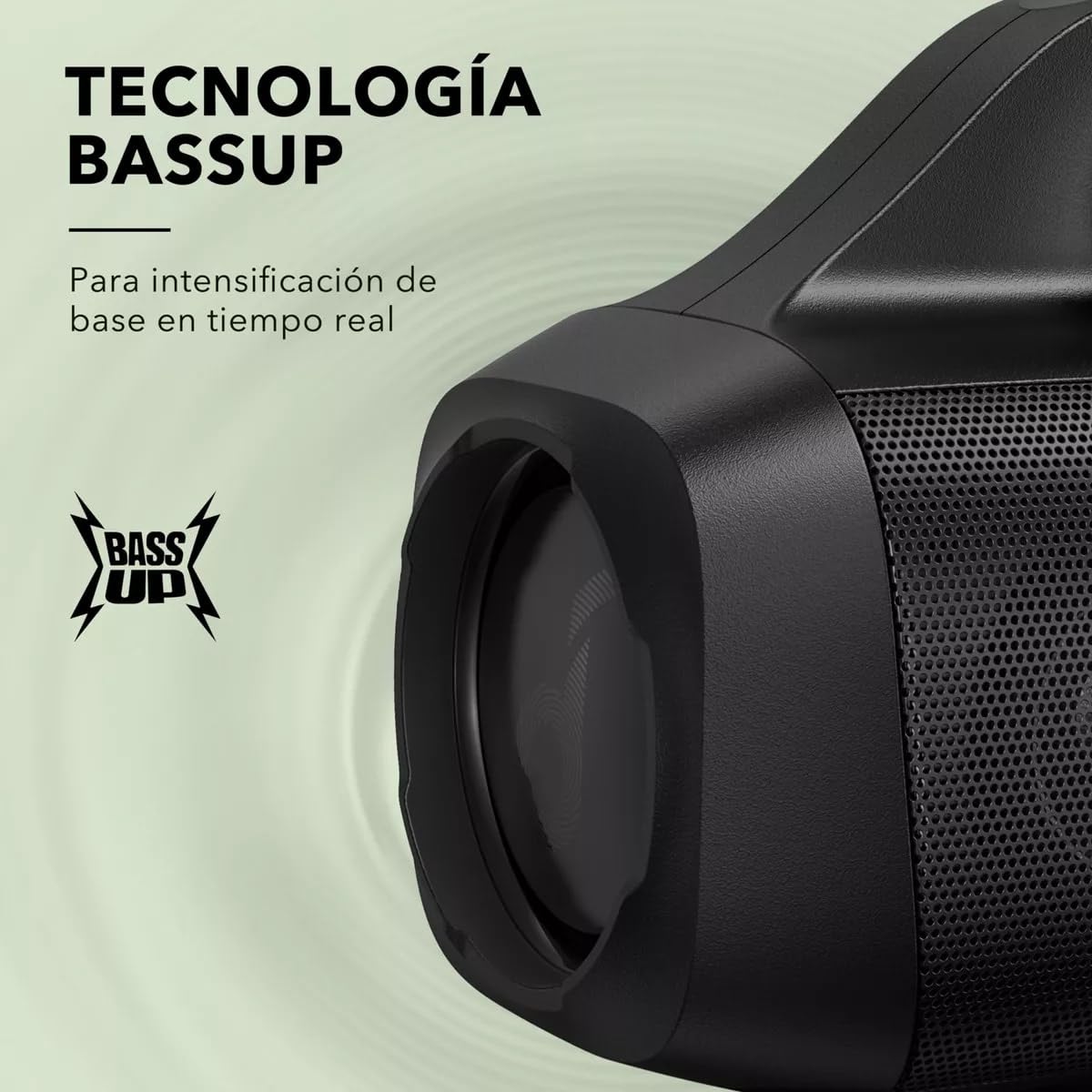 Soundcore by Anker Motion Boom Bocinas Portátiles para Exteriores con Controladores de Titanio, BassUp, IPX7, 24h de Reproducción, App, Bluetooth, Ideal para Camping