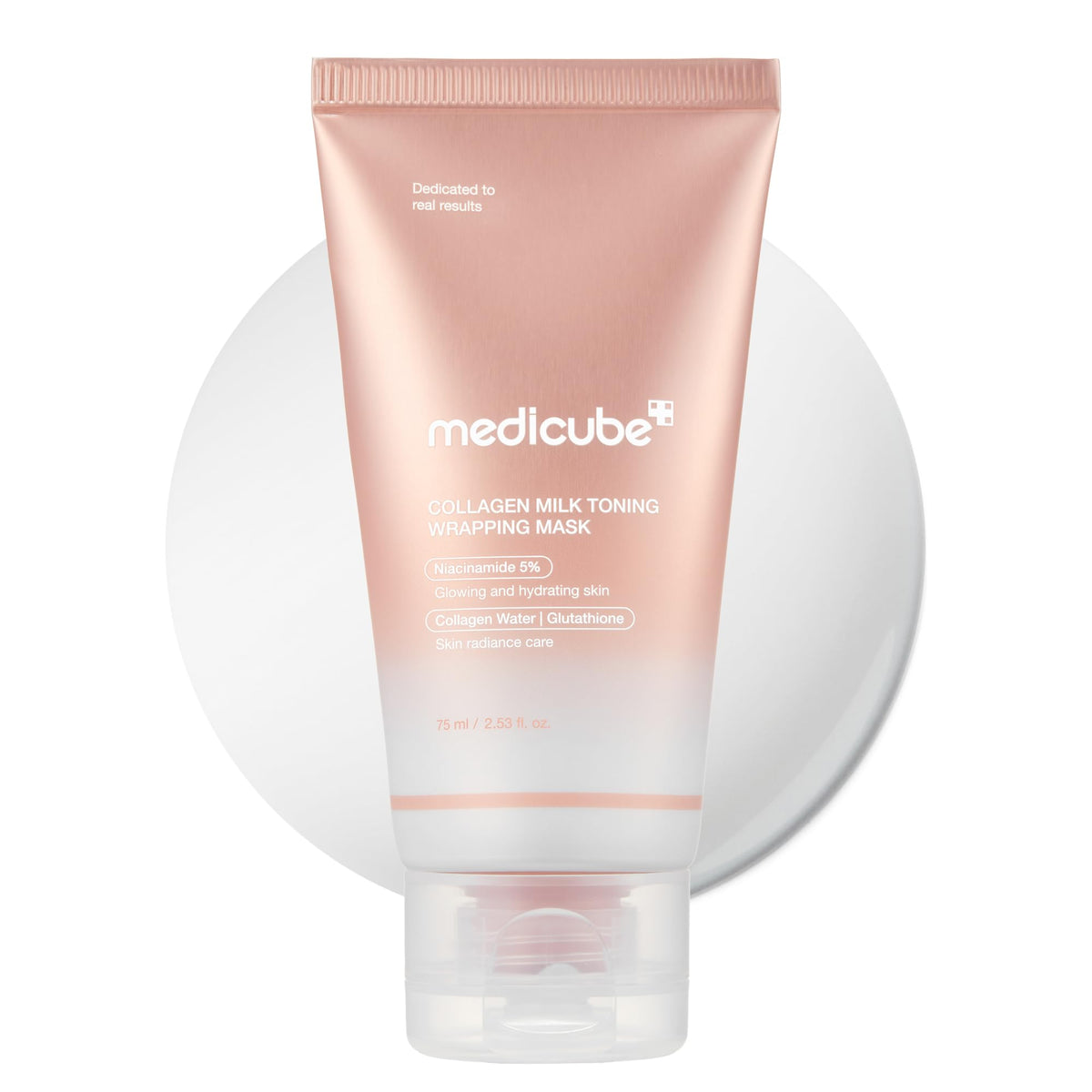 Medicube Wrapping Mask Collagen Glazed Milky Glow Daytime Peel Off Mask | Quick and Easy Care with Glutathione, Niacinamide for Plumped, Hydrated & Smooth Skin | Korean Skin Care, 2.53 Fl.oz