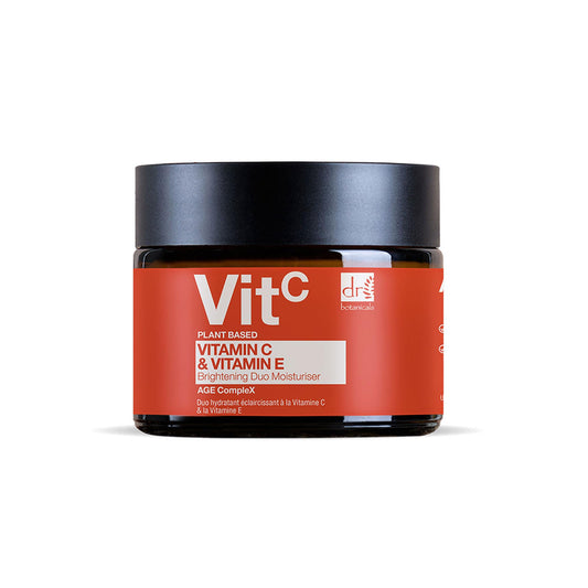 Dr BOTANICALS Vitamina C & E Brightening Duo Moisturiser | Revela tu brillo radiante con potente fórmula antienvejecimiento - Vitamina C para iluminar, vitamina E para protección - Hidratante de día y