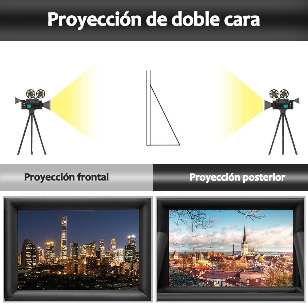 Pantalla de Proyector Inflable de 21 Pies para Interiores, Pantalla Inflable para Proyector, Pantalla Inflable para Películas con Soplador, Pantalla de Proyección de Cine Inflable Portátil