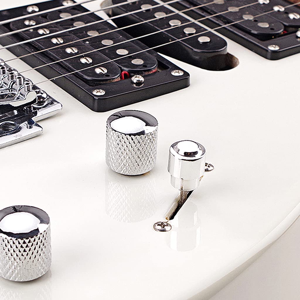 Alnicov 6 pomos de plástico para interruptor de guitarra para piezas de guitarra Tele Telecaster, cromo