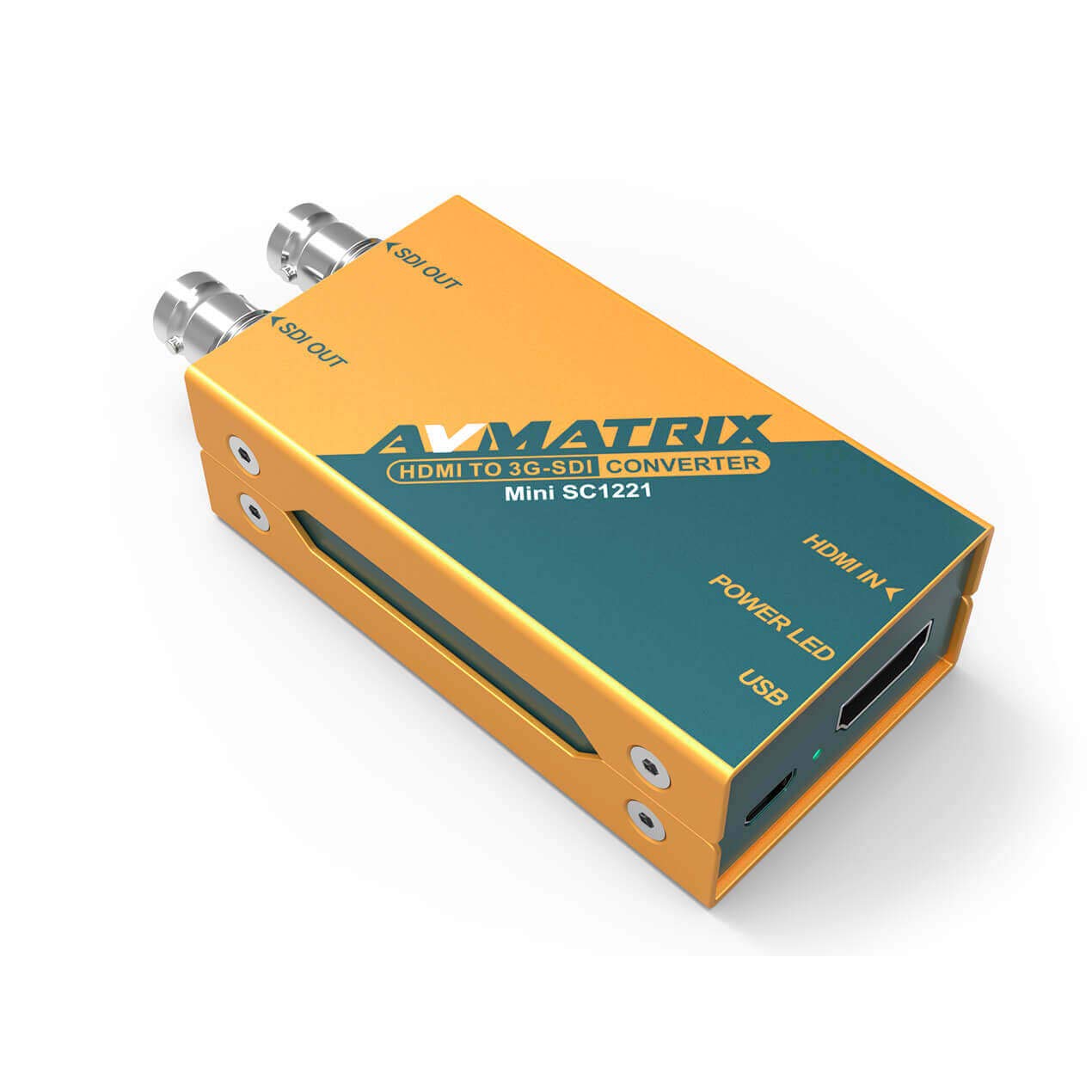 AVMATRIX Mini SC1221 - Convertidor de emisión HDMI a 3G-SDI para usuarios con conectores SDI y HDMI de tamaño completo (SC 1221 (HDMI a 3G-SDI))