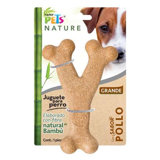 Juguete Hueso Triple de Bambú Fancy Pets Sabor Pollo para Perro