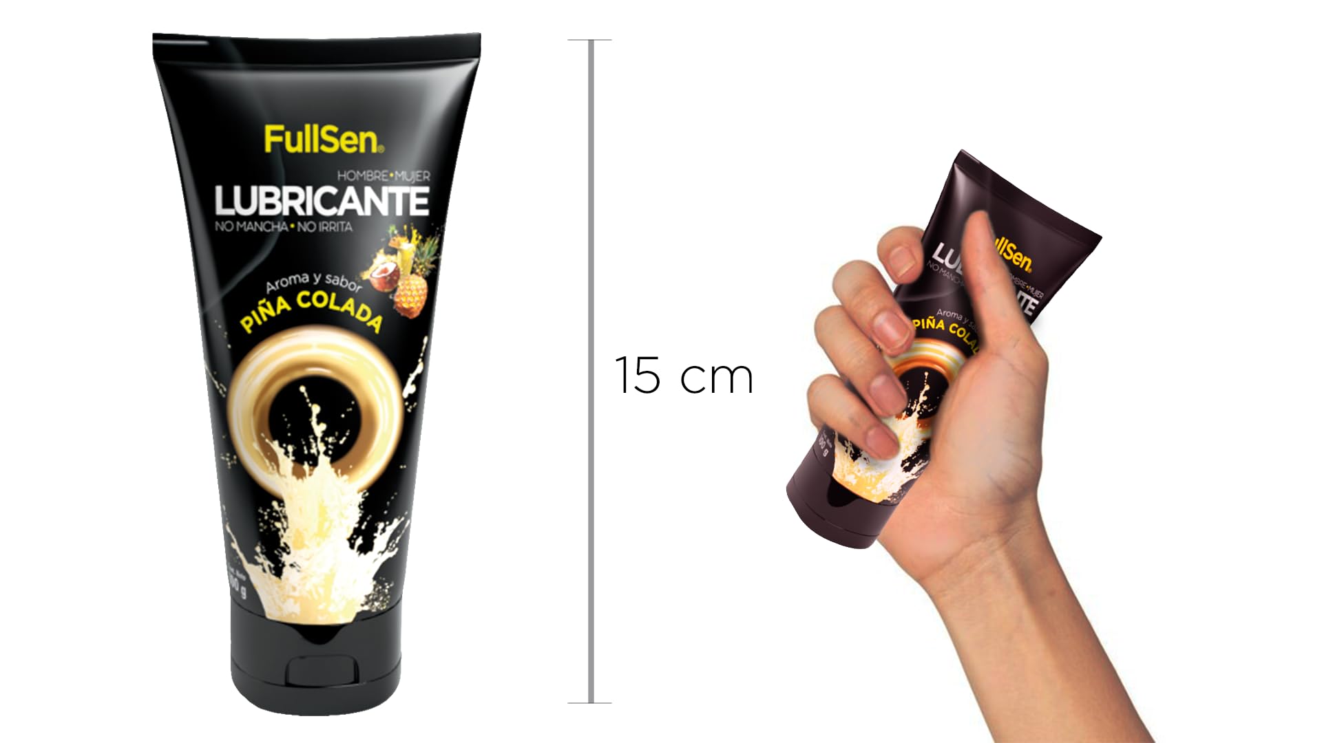 Lubricante FullSen 100g, Aroma y Sabor Piña Colada