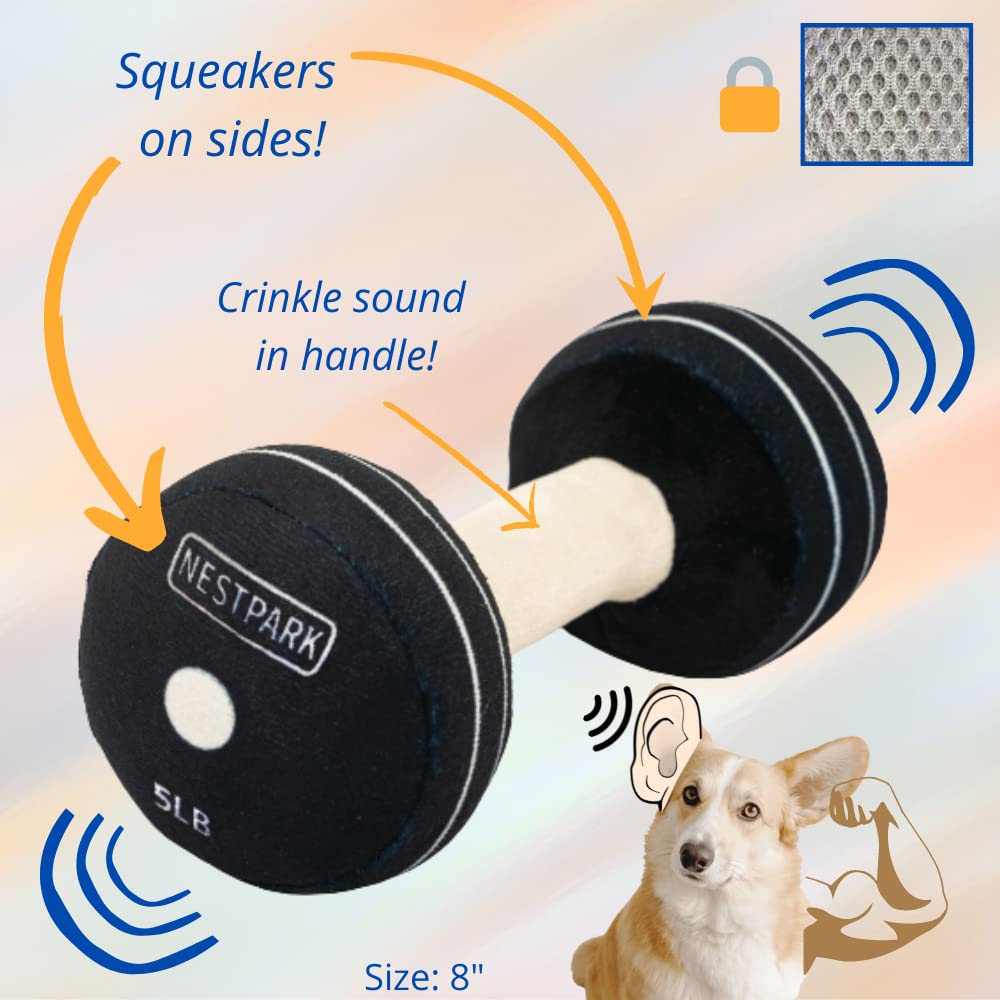 Juguetes divertidos para perros de fitness – Mancuernas de entrenamiento para perros y perritos – Paquete de 2 (paquete de entrenamiento)