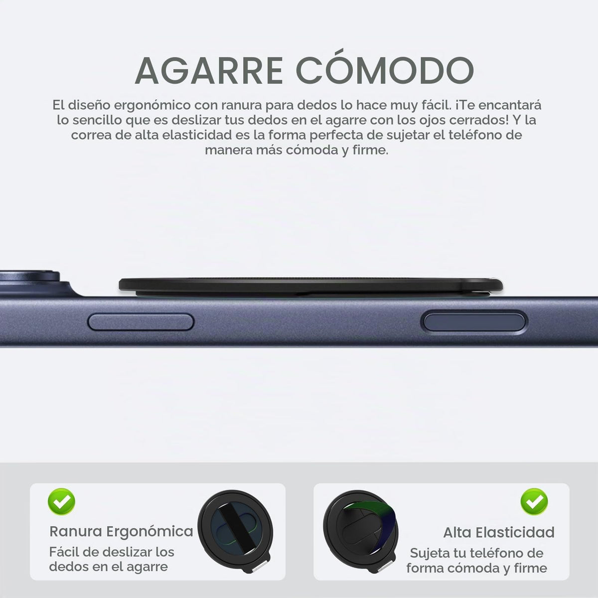 Soporte Magnético Gornergrat Grat 4 Plata con Lazo de Correa Giratorio Compatible con iPhone 17 Pro Max para Teléfono