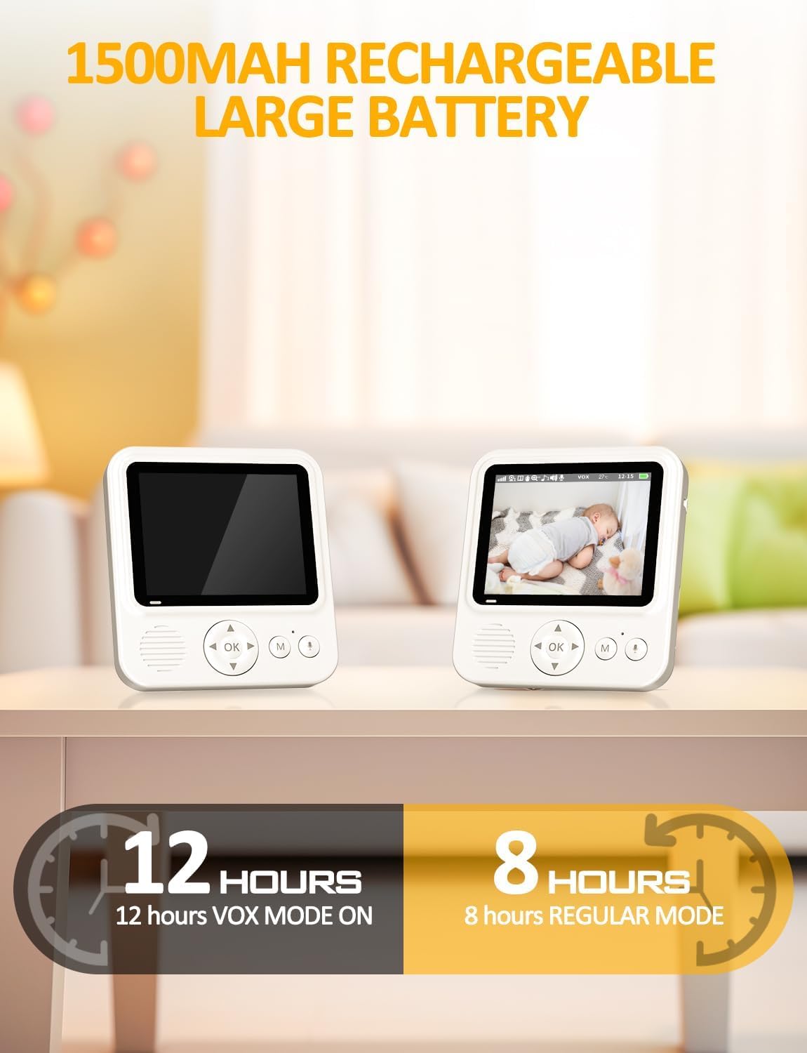 Vigilabebés Motorola Blanco de Visión Nocturna y Audio Bidireccional 360° para Hogar