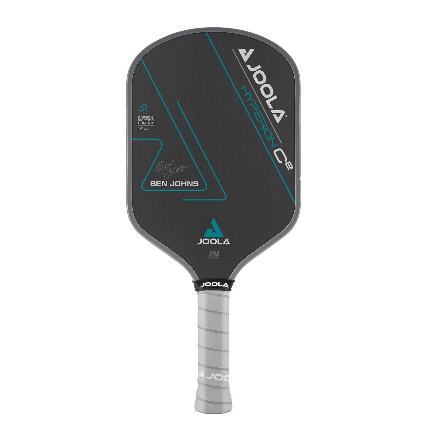 Pala de Pickleball JOOLA Ben Johns Hyperion C2 Negro con Tecnología Charged en Forma Aero-Curve Aprobada por USAPA