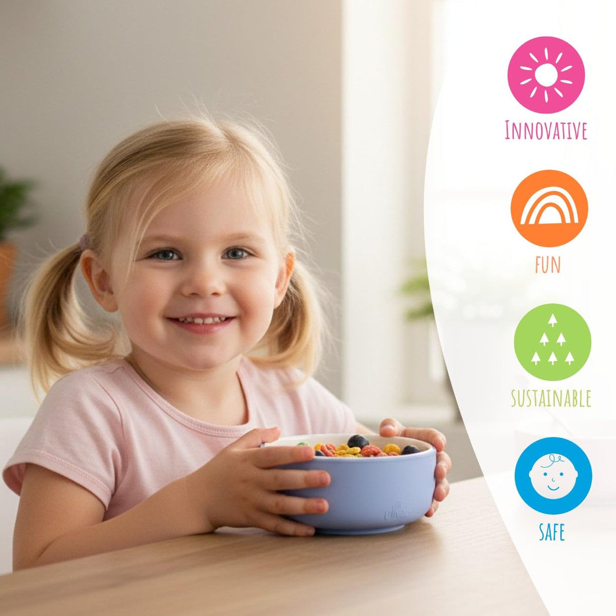 Elk and Friends Tazas de porcelana para niños con mangas de succión de silicona | Adecuadas para bebés/niños pequeños | Apto para microondas y lavavajillas | Vajilla que se queda en su lugar | Tazas