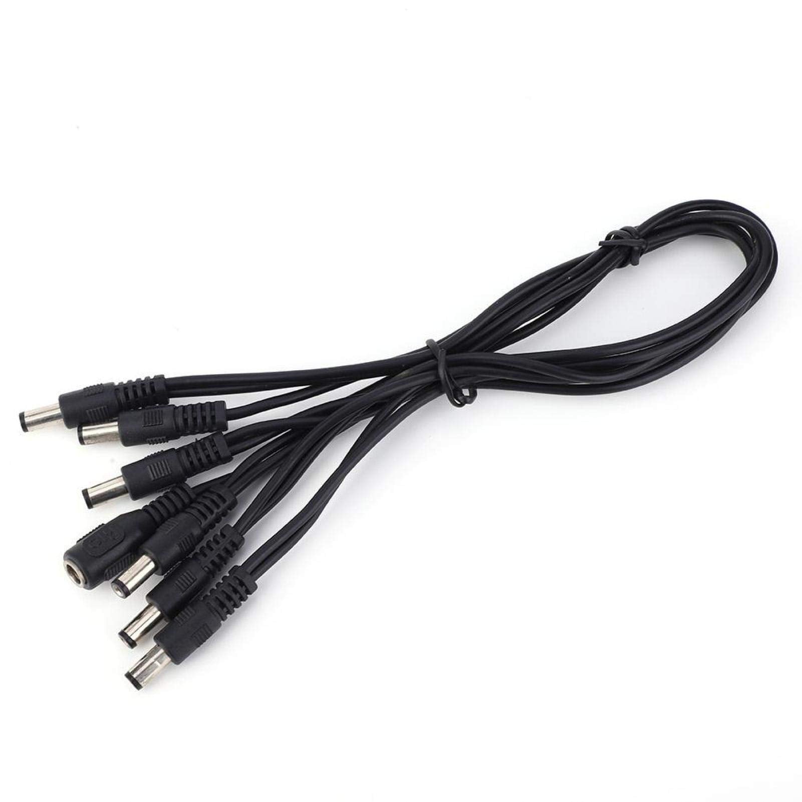 Fybida Adaptador Recto Daisy Chain OD09 1 a 6 para Adultos para Guitarra eléctrica Cables adaptadores