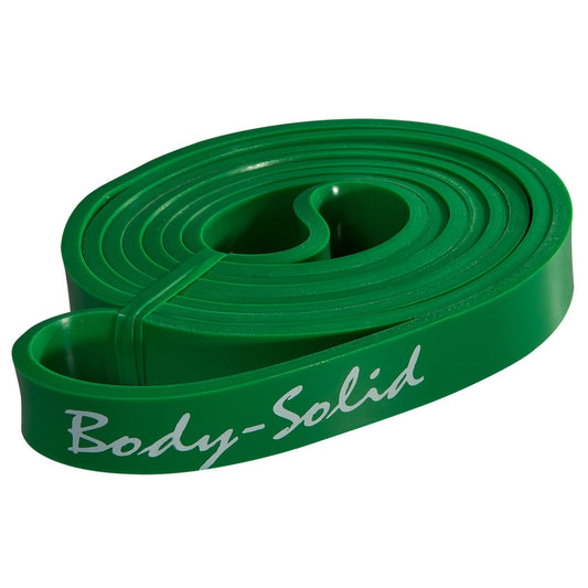 Body-Solid (BSTB2) Bandas de asistencia de dominadas resistentes – Bandas de levantamiento de resistencia para entrenamiento diario – Bandas de ejercicio largas extra gruesas para estiramiento, terapia física, hombres y mujeres, verde