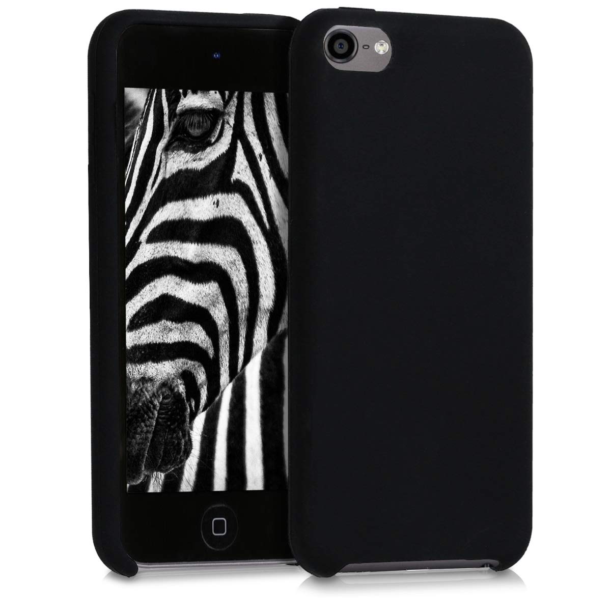 kwmobile Carcasa Compatible con Apple iPod Touch 6G / 7G (6a y 7a generación) - Funda Protectora de Silicona - Case Trasero en Negro