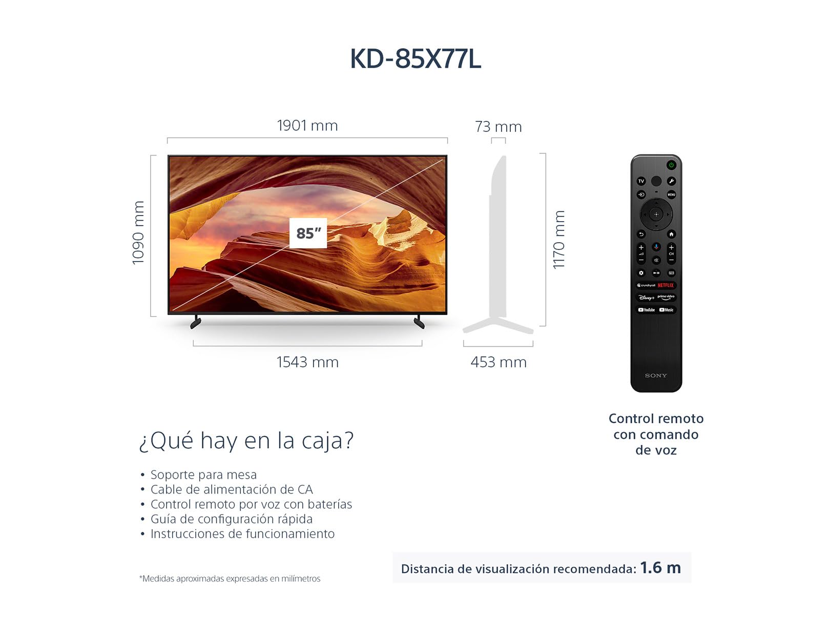 Pantalla 85 Pulgadas Sony BRAVIA LED 4K UHD Smart Google TV