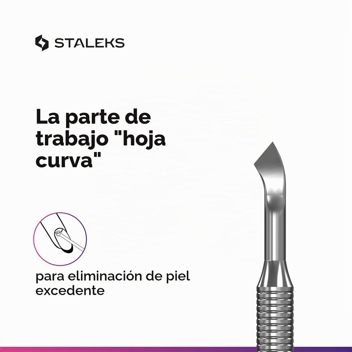Pusher Cuticle Manicure Pedicure Staleks Pro Expert Pe-90/4.2 slant pusher and bent blade