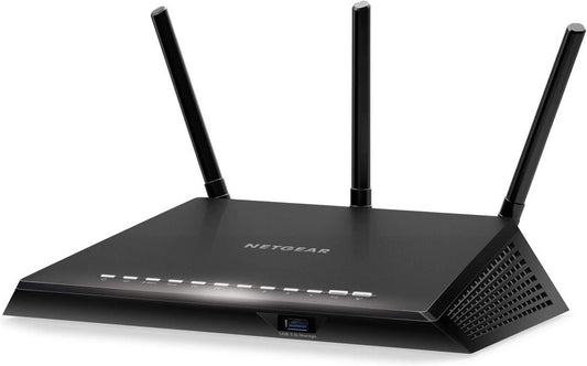 Router Wi-Fi Inteligente NETGEAR Nighthawk Negro AC1750 Velocidad Inalámbrica de hasta 1750 Mbps y Cobertura de 1500 Pies Cuadrados