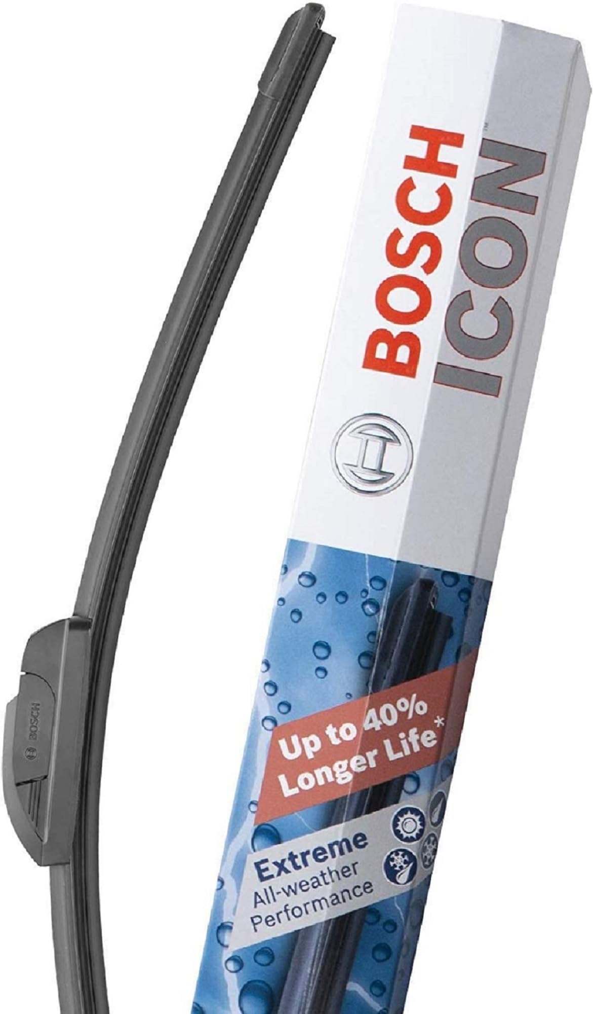 Bosch ICON Wiper Blades 24A20A (Set of 2) Fits Acura: 02-06 RSX, BMW: 18-16 X5, Hyundai: 14-12 Genesis, Toyota: 18-10 4Runner, 11-07 Carmy +More, Up to 40% Longer Life, Frustration Free Packaging