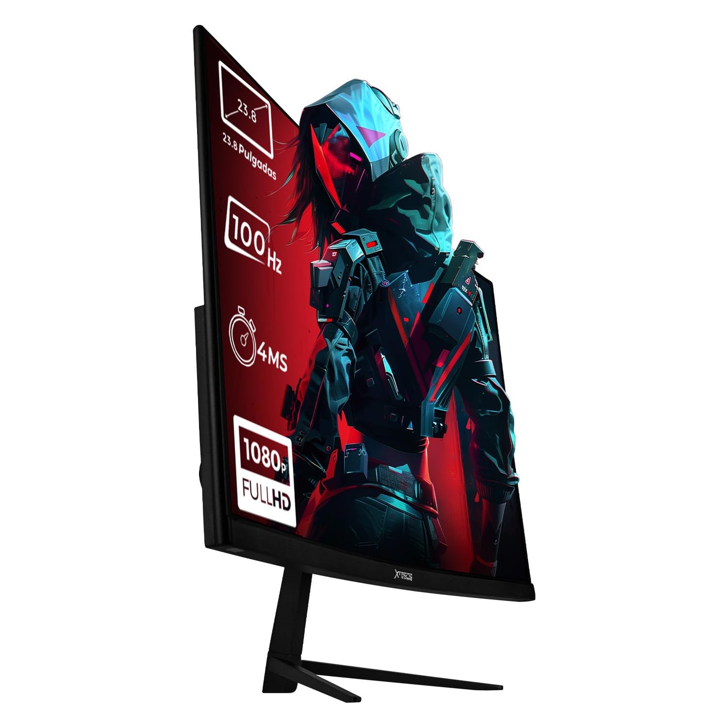 Monitor Gamer Xtreme PC Gaming Negro Clarity Curvo 23.8" 4ms 100Hz FHD VA HDMI