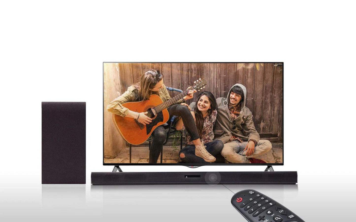 LG Barra de Sonido SLM3D de 2.1 Canales y 300 W con subwoofer inalámbrico y conectividad