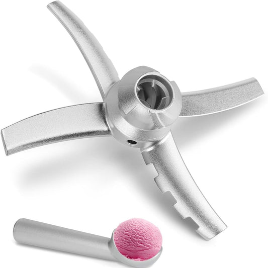 Cuchilla de repuesto compatible con fabricantes de helados Ninja Creami Deluxe NC500 Series, paleta de repuesto para ninja creami NC501 CN501CO NC500C NC501C NC501H plata de acero inoxidable