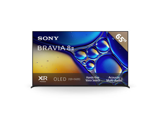 Sony BRAVIA 8 II Pantalla 65” QD-OLED con Procesador XR 4K Ultra HD Google TV (HDR) 2025