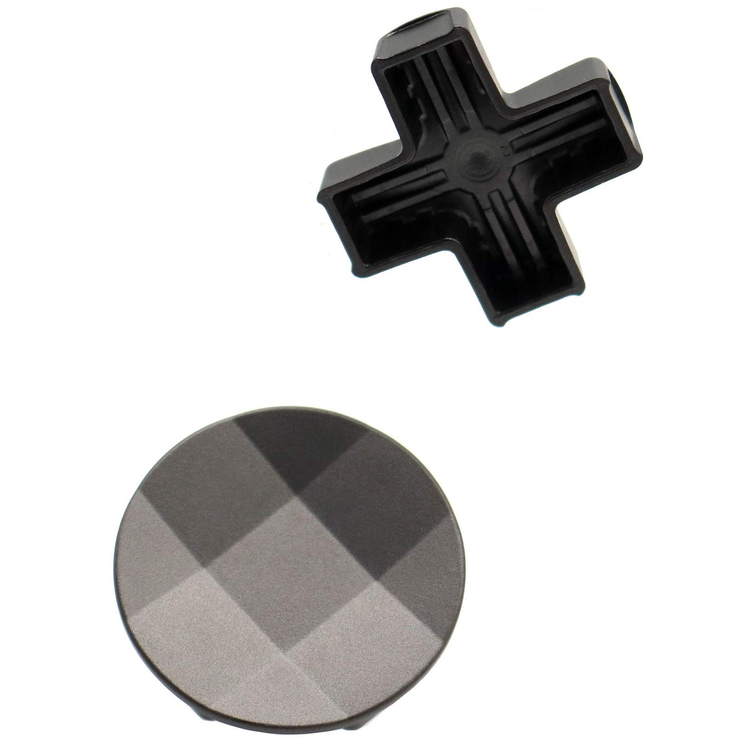 Deal4GO 2-Pack Metal D-Pads set w/Standard Dpad and Faceted D Pad Replacement (Cross + Concave) for Xbox Elite 2 Controller Directional Arrow Button