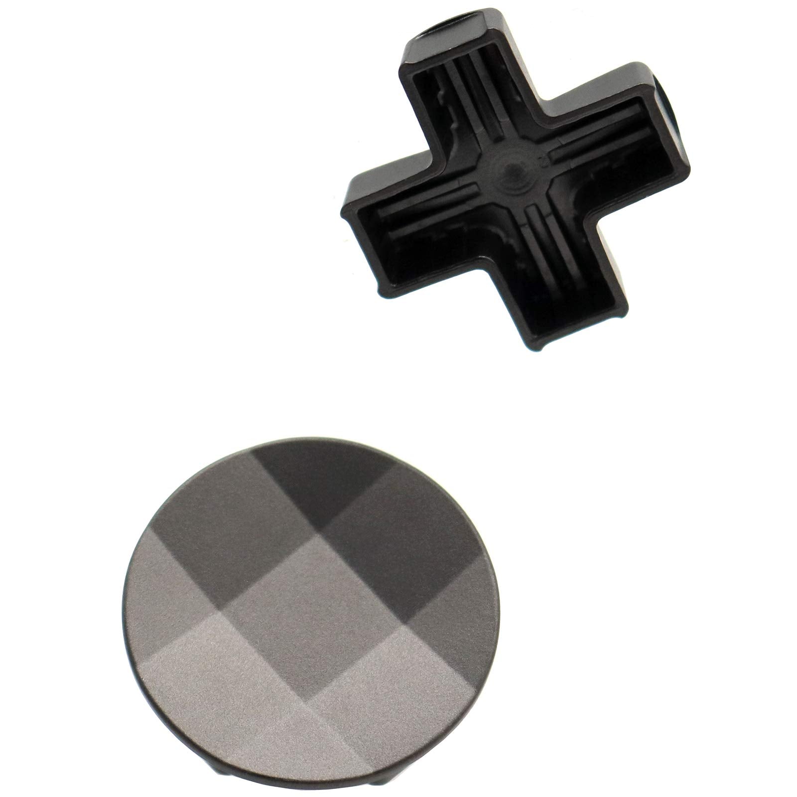 Deal4GO 2-Pack Metal D-Pads set w/Standard Dpad and Faceted D Pad Replacement (Cross + Concave) for Xbox Elite 2 Controller Directional Arrow Button